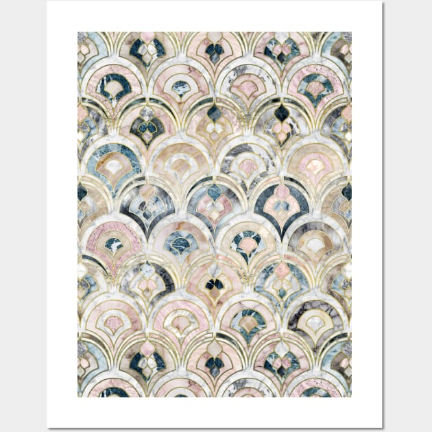 Art Deco Marble Tiles in Soft Pastels Wall Art by micklyn